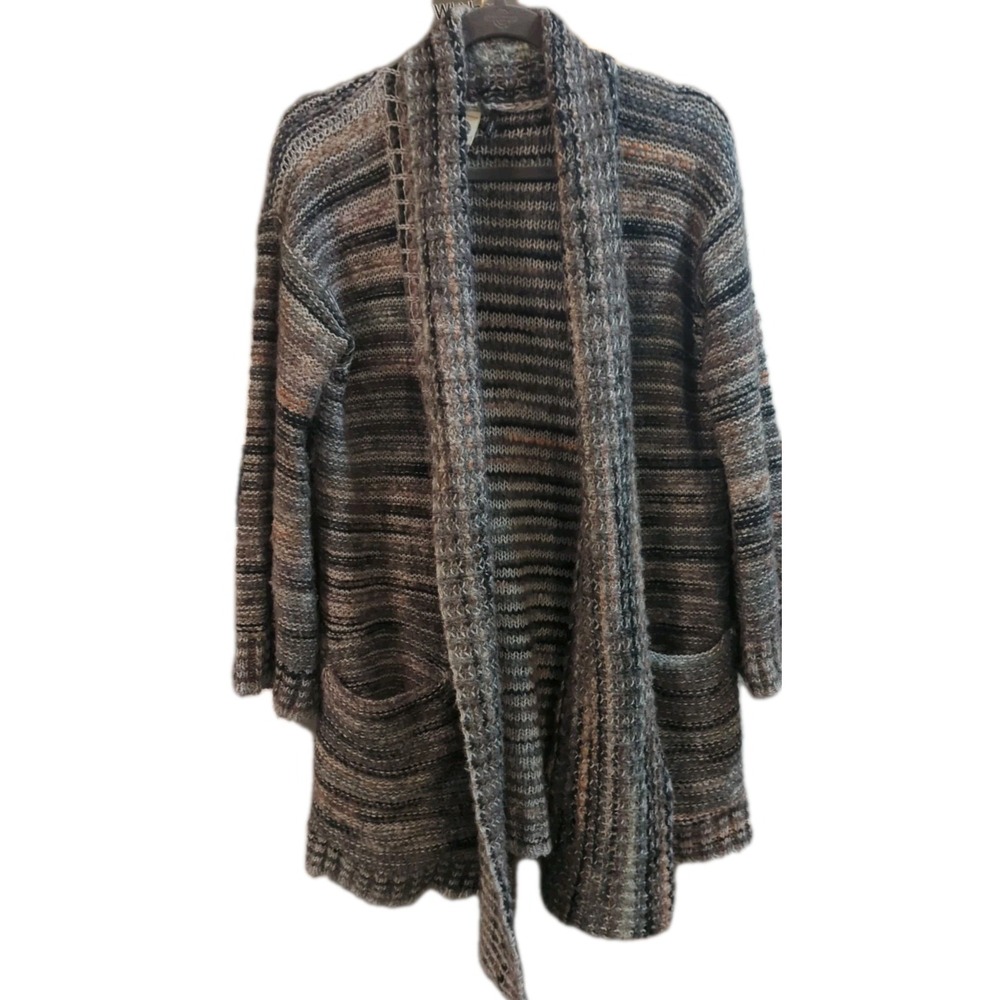 Anthropologie Akemi + Kin Grey Marled Alpaca Wool Blend Cardigan Sweater Small